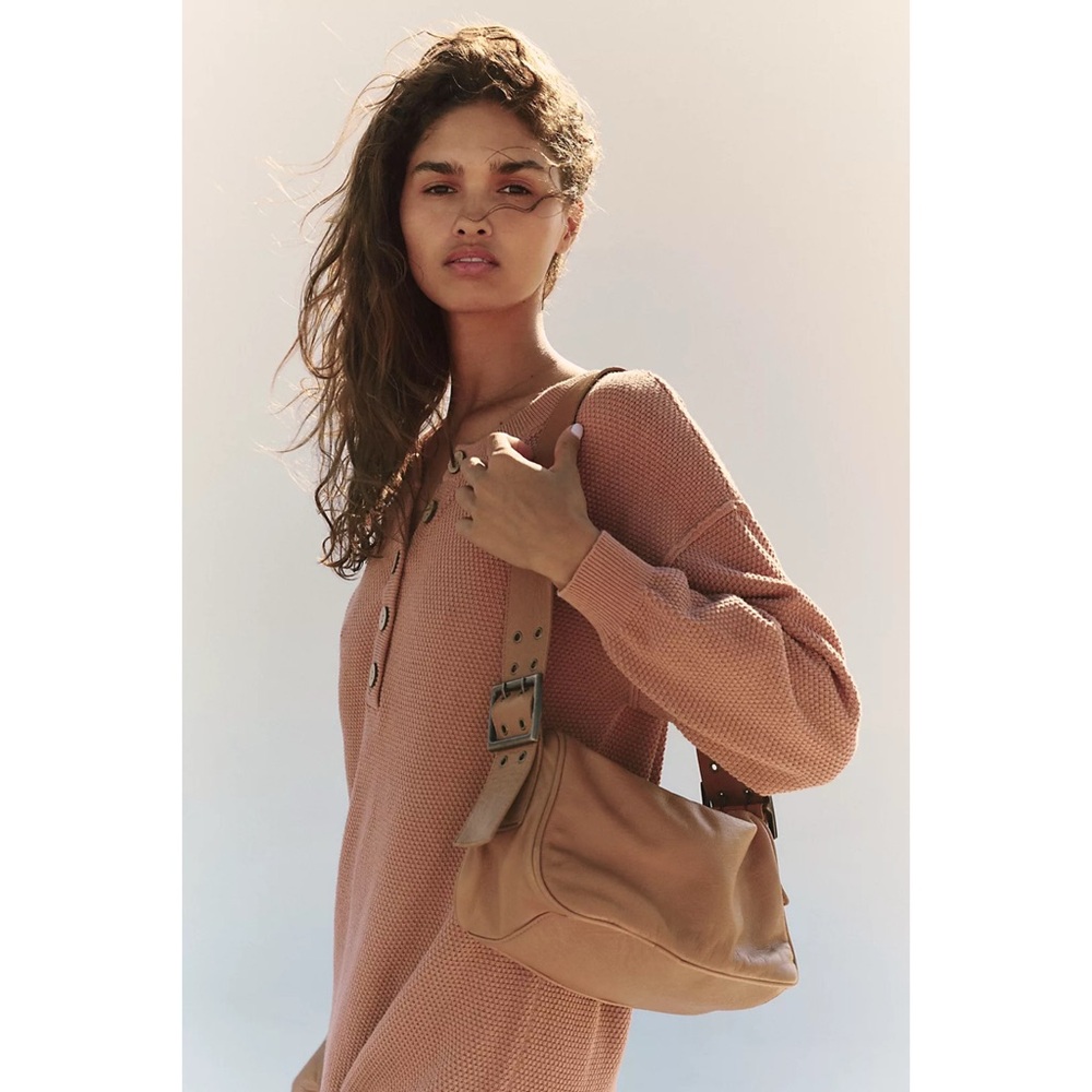 New Free People Arm Candy Leather Bag in Brown